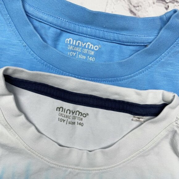 MinyMo Summer Vibes / Impopsicle Organic Tee Bundle Size 10 White Blue - Picture 5 of 9